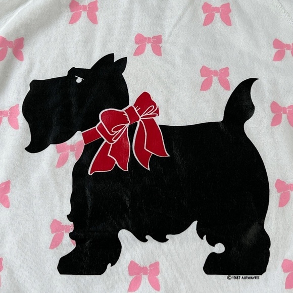 Vintage 80s Scottish Terrier Dog breed 1980s Crewneck Dog Lover Sweatshirt - Picture 2 of 4